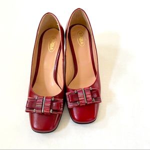 🔥🌟HOST PICK🔥🌟Italy- Burgundy Block Heels Shoes